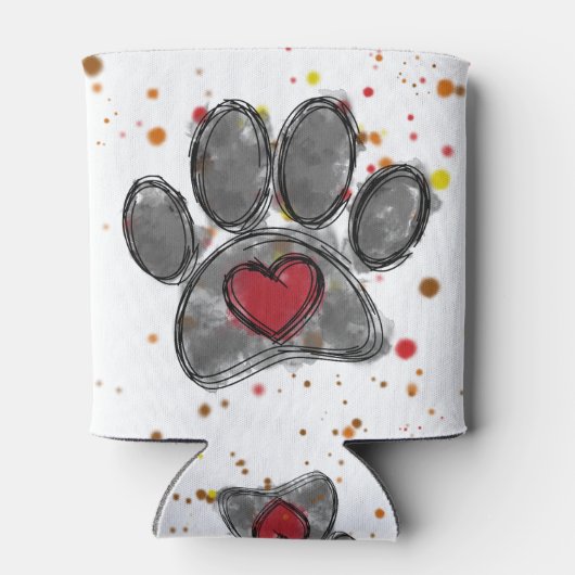 ドッグラバースケッチウォーター絵を描カラー（ばちゃばちゃ）跳ねる 缶クーラー (裏面)