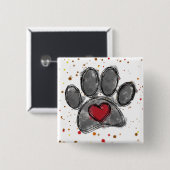 ドッグラバースケッチウォーター絵を描カラー（ばちゃばちゃ）跳ねる 缶バッジ (正面&裏面)