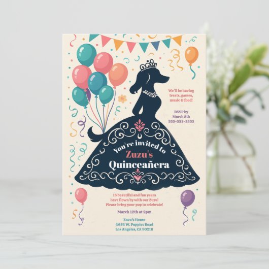 ドッグラバーズビューティフルキンセアニラ誕生日フィエスタ 招待状 (スタンド正面)