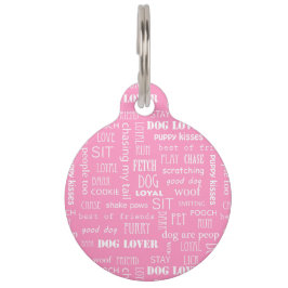 ドッグラバータイポグラフィ ペット　ネームタグ