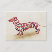 ドッグラバーダックスフントドッグタイポグラフィ 名刺 (正面)