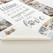 ドッグラバーパーソナライズされたペットフォトコラージュフリースBl シェルパブランケット (3/4)