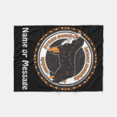 ドッグラバーベルネーズマウンテン名前をカスタムする/メッセージ フリースブランケット (正面(横))