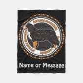 ドッグラバーベルネーズマウンテン名前をカスタムする/メッセージ フリースブランケット (正面)