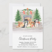 ドッグラバーペットドッグズクリスマスパーティの招待状 招待状 (正面)