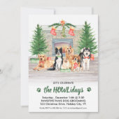 ドッグラバーペットビジネスクリスマスパーティー休日 招待状 (正面)