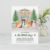 ドッグラバーペットビジネスクリスマスパーティー休日 招待状 (スタンド正面)