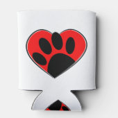 ドッグラバーポープリントと赤いハート 缶クーラー (裏面)