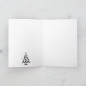 ドッグラバーポープリントクリスマスツリー サンキューカード (内部)