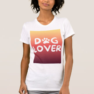 ドッグラバーポープリントタイポグラフィデザイン Tシャツ