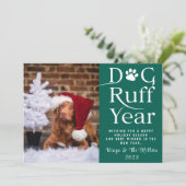 ドッグラフ年ペットフォトおもしろいホリデーカード 招待状 (スタンド正面)
