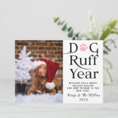 ドッグラフ年ペットフォトおもしろいホリデーカード 招待状 (スタンド正面)