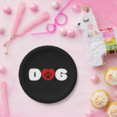 ドッグラブハートバンダナ ペーパープレート (パーティー)