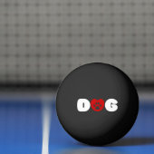 ドッグラブハートピンポンボール 卓球ボール (ネット)