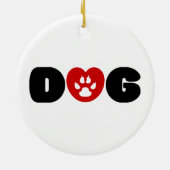 ドッグラブハート セラミックオーナメント (裏面)