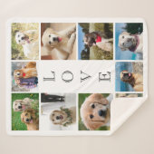 ドッグラブ10フォトコラージュ シェルパブランケット (正面(横))