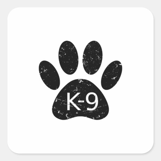 ドッグランジ動揺してグポーK-9 スクエアシール (正面)