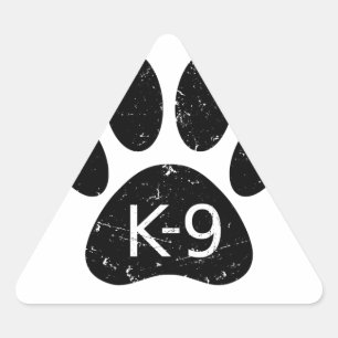 ドッグランジ動揺してグポーK-9 三角形シール