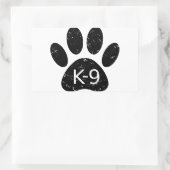 ドッグランジ動揺してグポーK-9 長方形シール (バッグ)