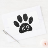 ドッグランジ動揺してグポーK-9 長方形シール (封筒)