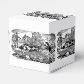 ドッグランニングアンティークペットアートビクトリアンイラストレーション フェイバーボックス (裏面サイド)