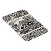 ドッグランニングアンティークペットアートビクトリアンイラストレーション マグネット (右側)