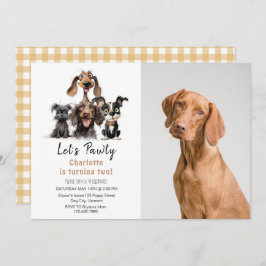 ドッグレッズポーティ誕生日写真 招待状