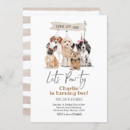 ドッグレッズポーティ誕生日招待状 招待状