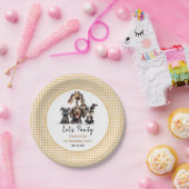 ドッグレッズポーティ誕生日 ペーパープレート (パーティー)