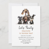 ドッグレッズポーティ誕生日 招待状 (正面)