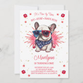 ドッグレッツパーティ1歳の誕生日 招待状 (正面)