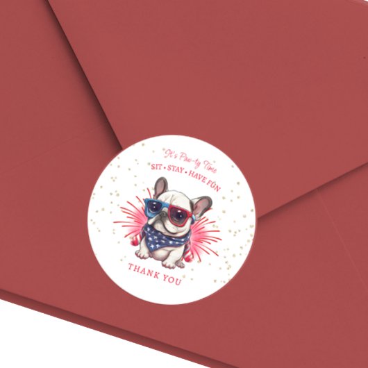 ドッグレッツポーティ誕生日ステッカー ラウンドシール