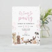 ドッグレッツポーティ誕生日招待状 招待状 (スタンド正面)