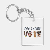 ドッグレディース投票キーチェーン キーホルダー (正面左)