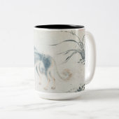 ドッグ中国のイヤー絵画の〔占星術の〕十二宮図誕生日マグ ツートーンマグカップ (正面右)