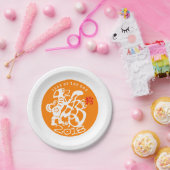 ドッグ中国のペーパーカット新年2018紙プレート ペーパープレート (パーティー)