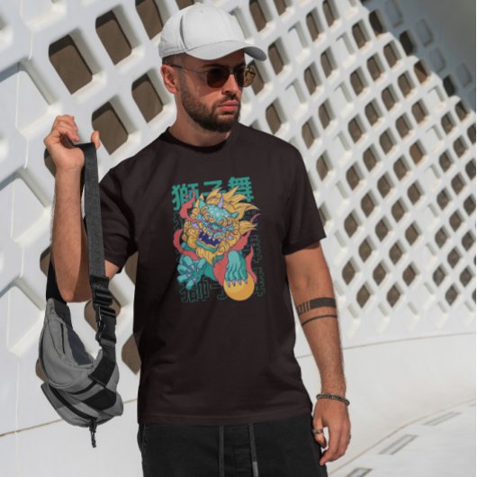 ドッグ中国の・ドラゴン Tシャツ