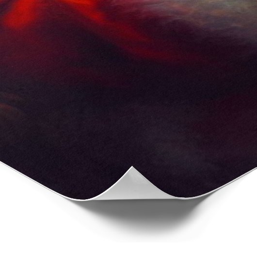 ドッグ付きクリスマスサンタクロース5 ポスター (角)