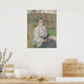 ドッグ付きレディ – トゥールーズ・ロートレックファインアート ポスター (キッチン)