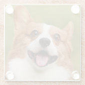 ドッグ写真のパーソナライズされたカスタマイズ追加 ガラスコースター (裏面)