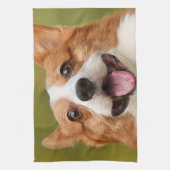 ドッグ写真のパーソナライズされたカスタマイズ追加 キッチンタオル (縦)