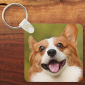 ドッグ写真のパーソナライズされたカスタマイズ追加 キーホルダー (正面)