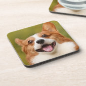 ドッグ写真のパーソナライズされたカスタマイズ追加 コースター (左側)