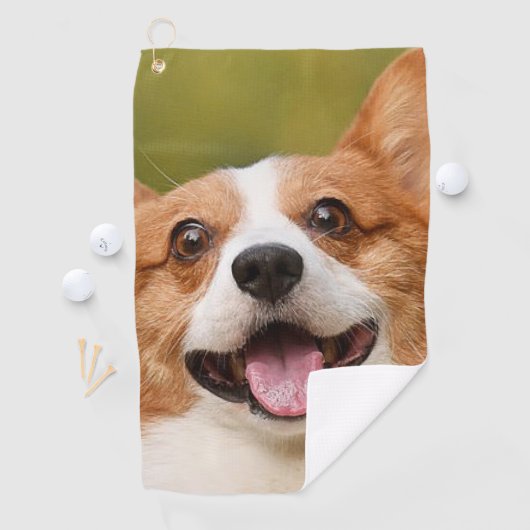 ドッグ写真のパーソナライズされたカスタマイズ追加 ゴルフタオル (インサイチュ)