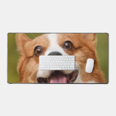 ドッグ写真のパーソナライズされたカスタマイズ追加 デスクマット (キーボード&マウス)