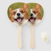 ドッグ写真のパーソナライズされたカスタマイズ追加 ハンドファン (正面&裏面)