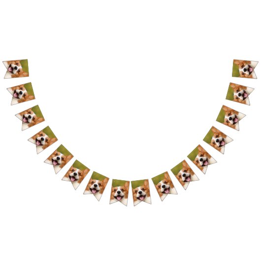 ドッグ写真のパーソナライズされたカスタマイズ追加 バンティングフラッグ (全)