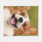 ドッグ写真のパーソナライズされたカスタマイズ追加 フリースブランケット (正面(横))