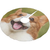 ドッグ写真のパーソナライズされたカスタマイズ追加 ブラッシュドポリエステルツリースカート (アングル)