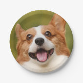 ドッグ写真のパーソナライズされたカスタマイズ追加 ペーパープレート (正面)